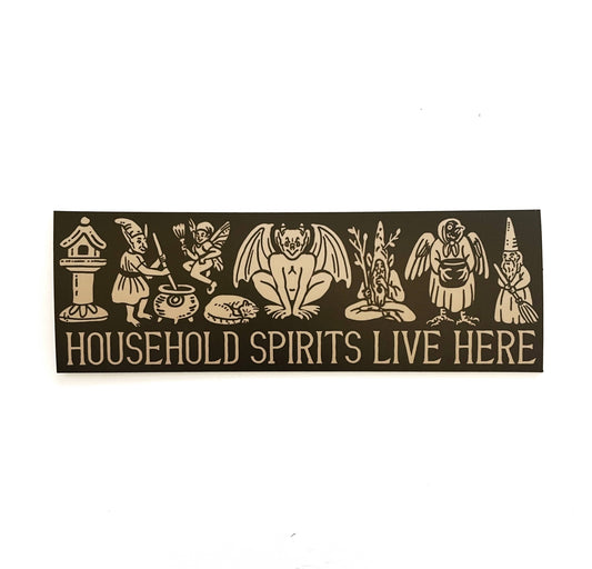 Household Spirits Live Here Magnet
