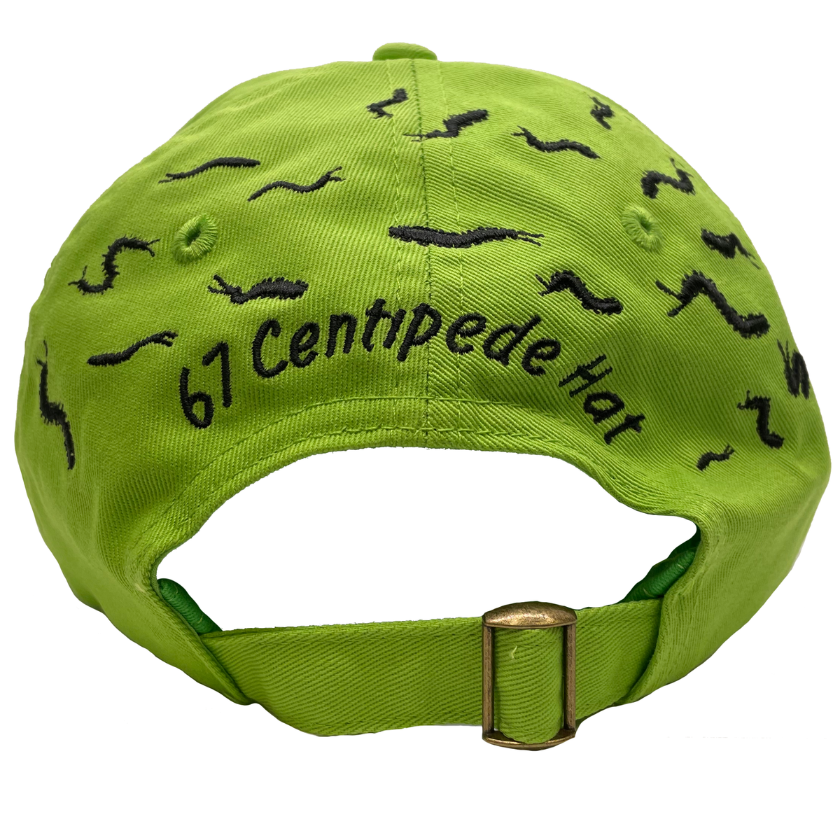 67 Centipede Hat: Acid Green/Black