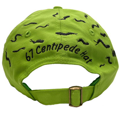 67 Centipede Hat: Acid Green/Black
