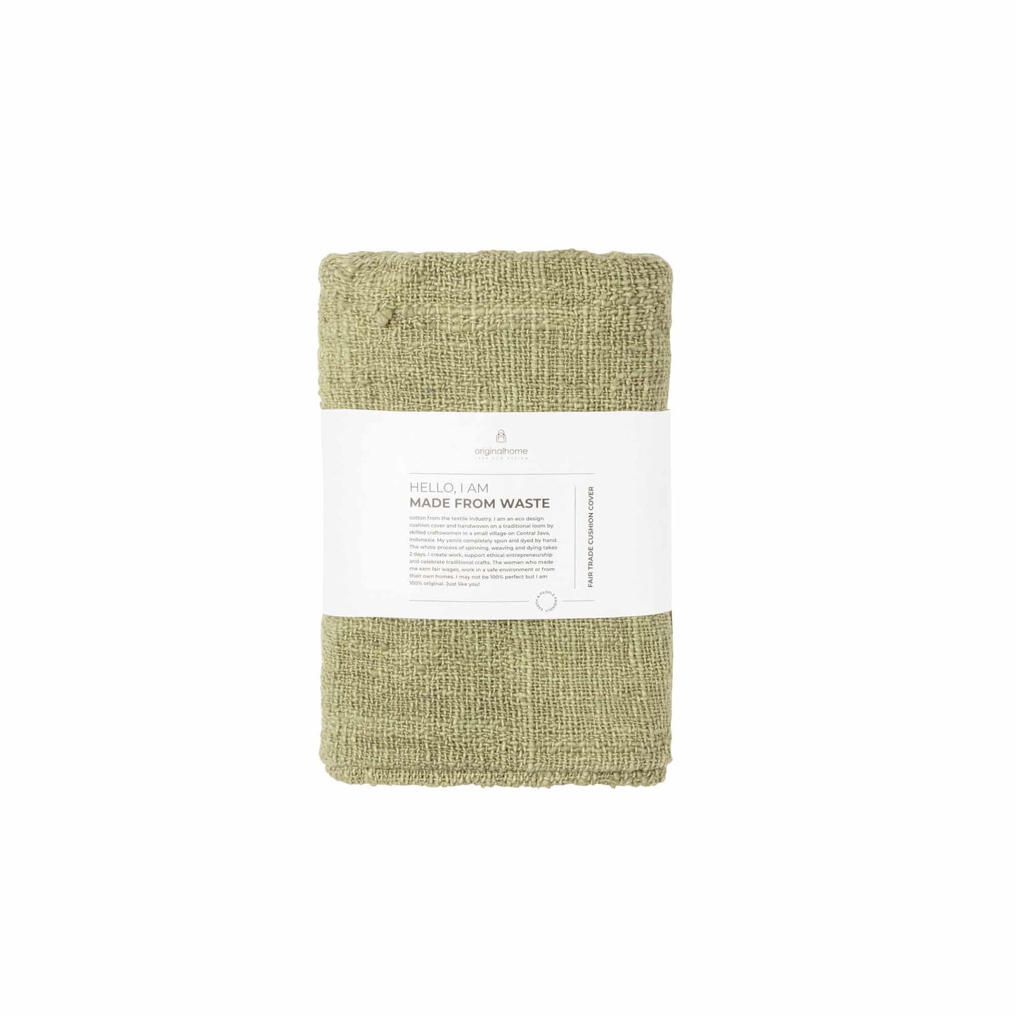 Waste Cotton Cushion Cover - Green