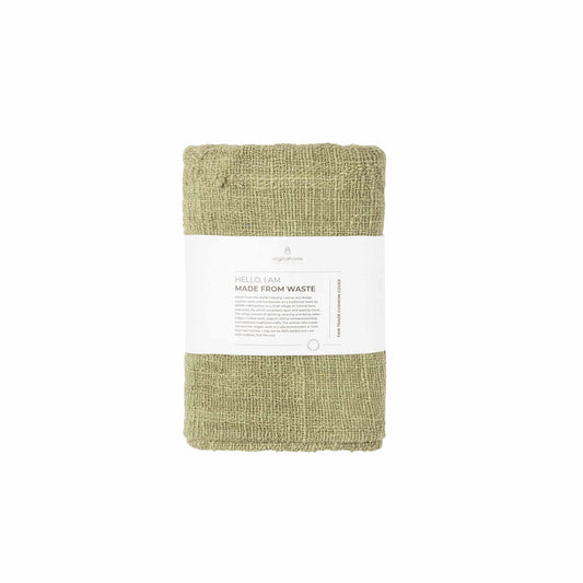 Waste Cotton Cushion Cover - Green