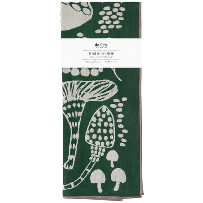 Close-up of the mushroom print detail on the Wildgrove towel – PABOOM
