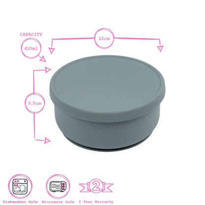 Baby Silicone Suction Bowl with Lid - Tradewinds