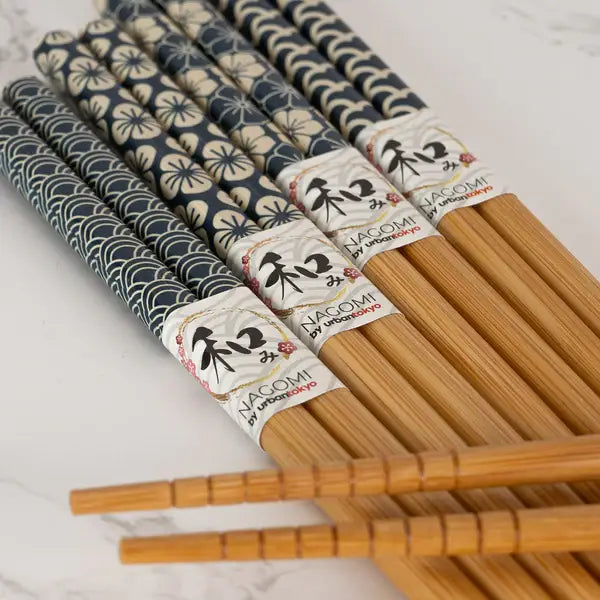 5 piece Japanese pattern chopsticks gift set - PABOOM