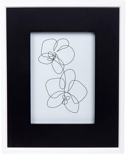 White Frame with Black Mat