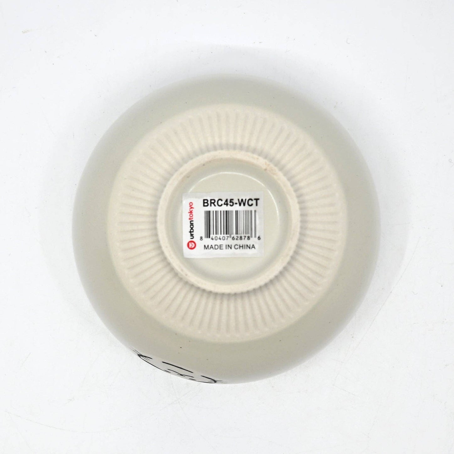 Cat Design Porcelain Rice Bowl White