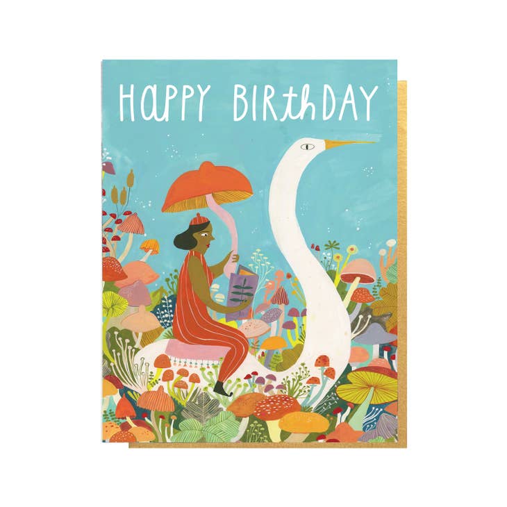 Happy Birthday Swan Card