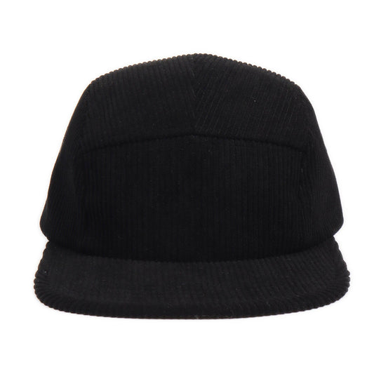 Corduroy Solid & Tie Dye 5 Panel Hat Camp Cap - Black