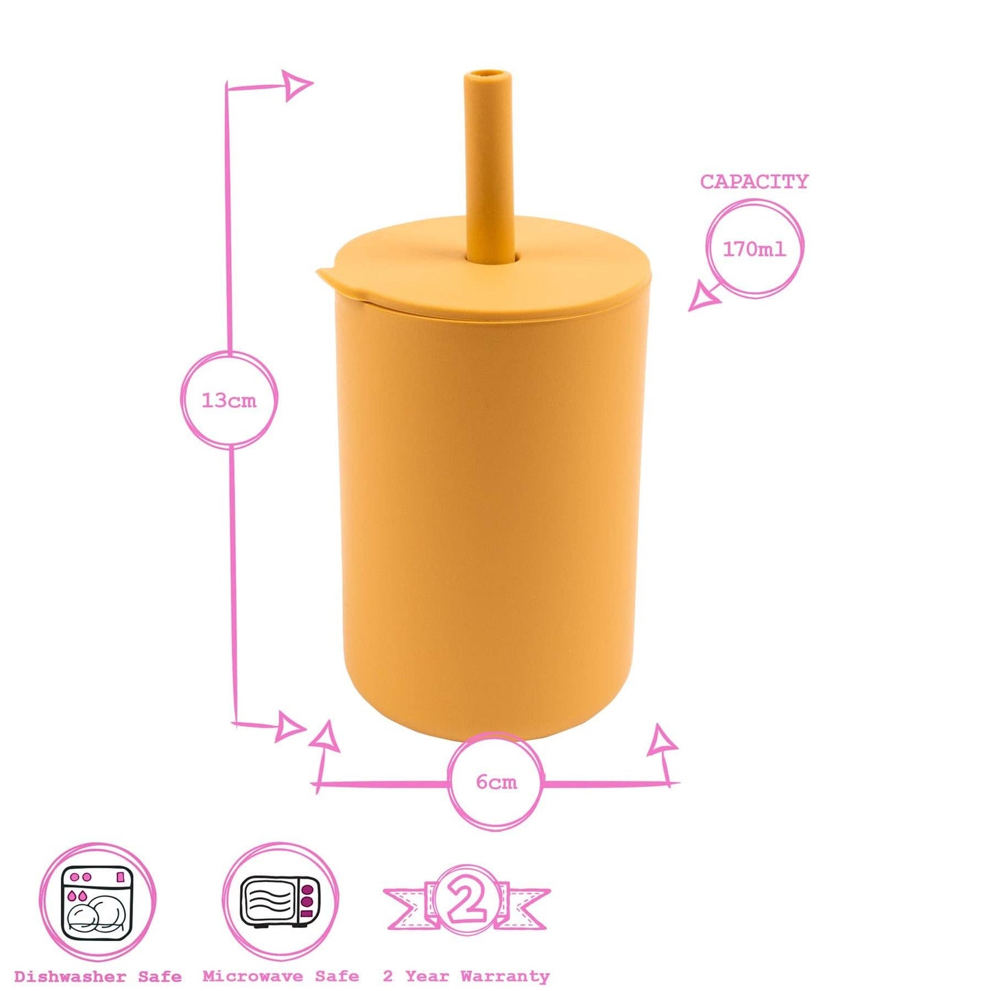 Baby Silicone Straw Cup