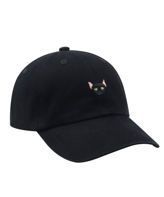 Black Cat Baseball Cap - Black