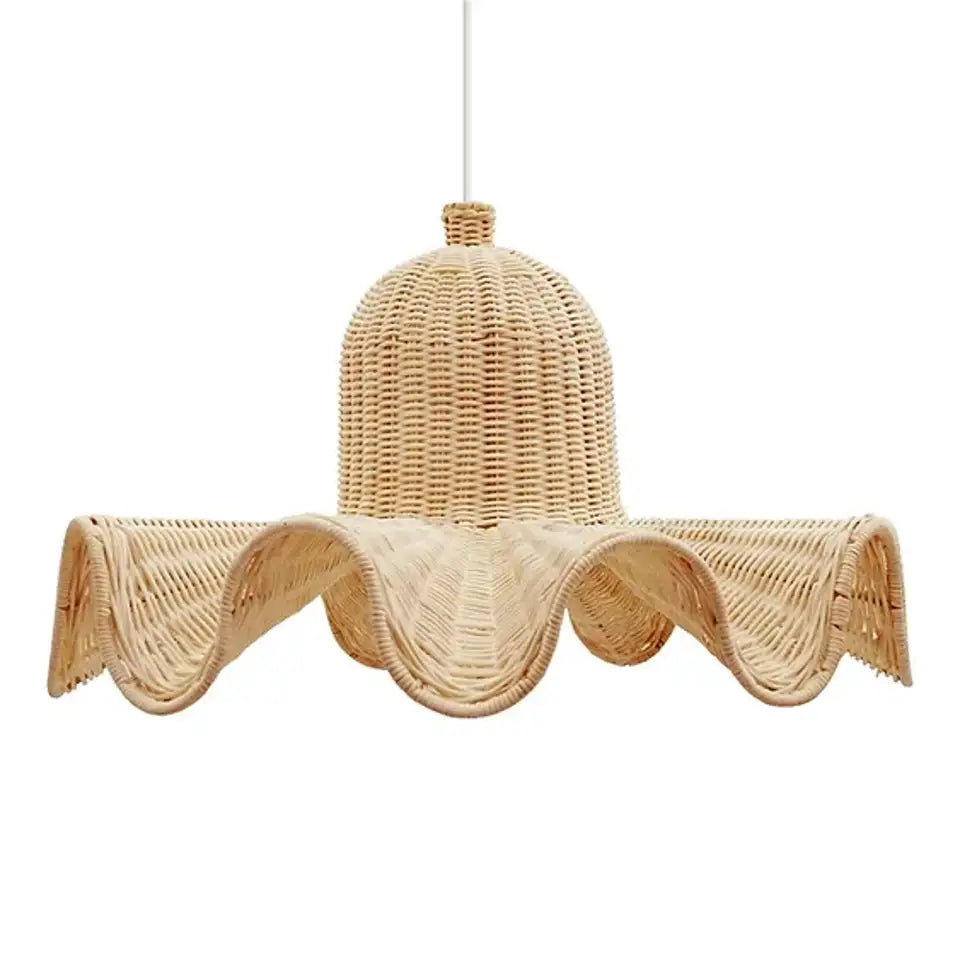 Eleanor Scalloped Rattan Lampshade - PABOOM