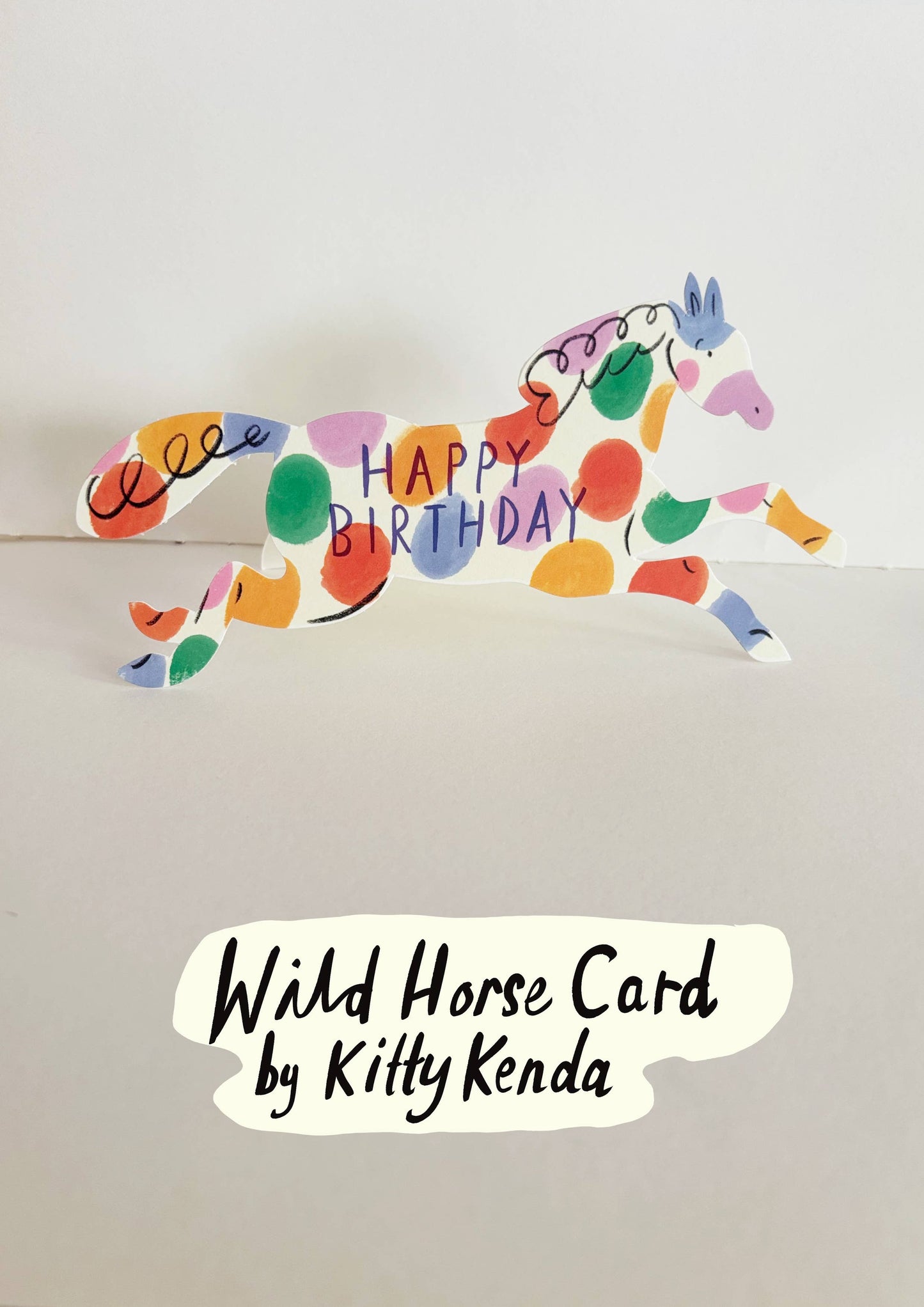Wild Horse Shaped Greeting Card - Spotty 