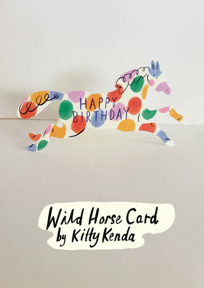 Wild Horse Shaped Greeting Card - Spotty 