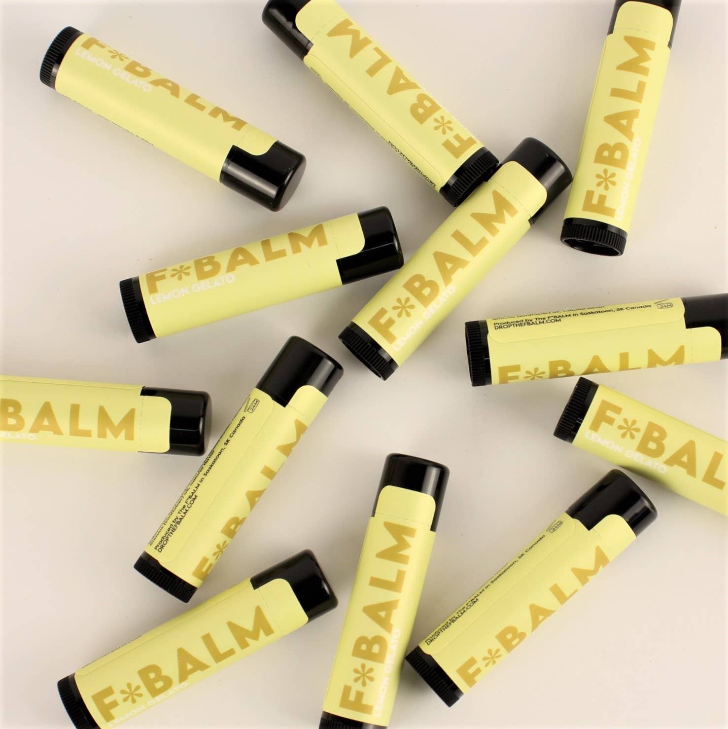 Charleston & Harlow Lemon Gelato lip balm bundle of six tubes