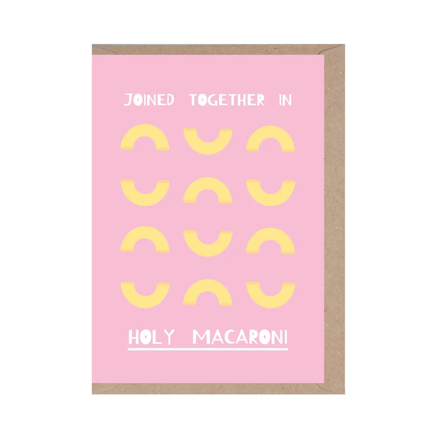 Holy Macaroni Wedding Card