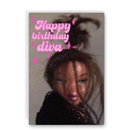 Happy Birthday Diva Greeting Card