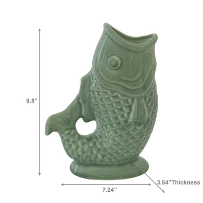 Textured Ceramic Fish Vase