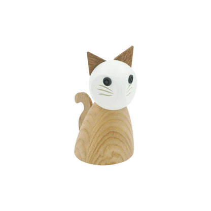 Cat Wooden Pepper + Salt Mill