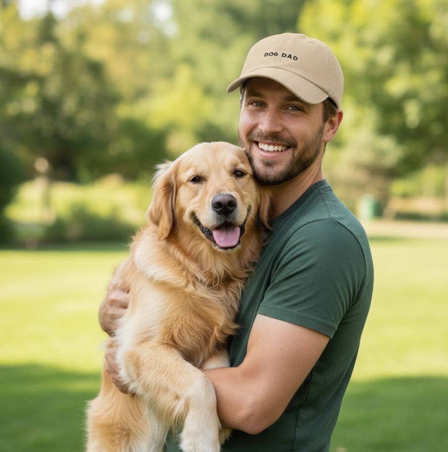 Dog Dad Hat | Embroidered Dog Dad Baseball Cap - Black