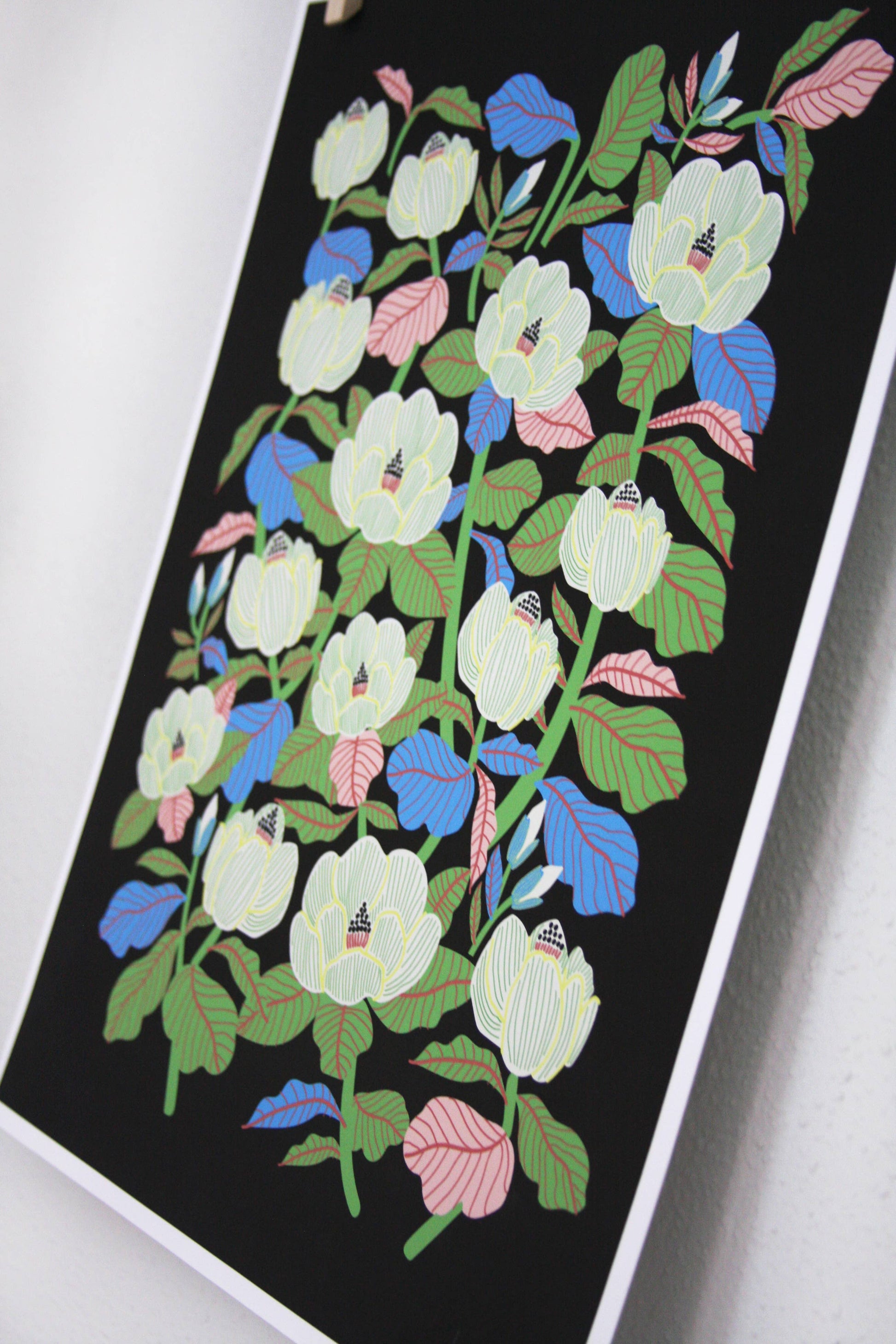 Magnolia Print Black by Leah Duncan, styling shot 1 — PABOOM