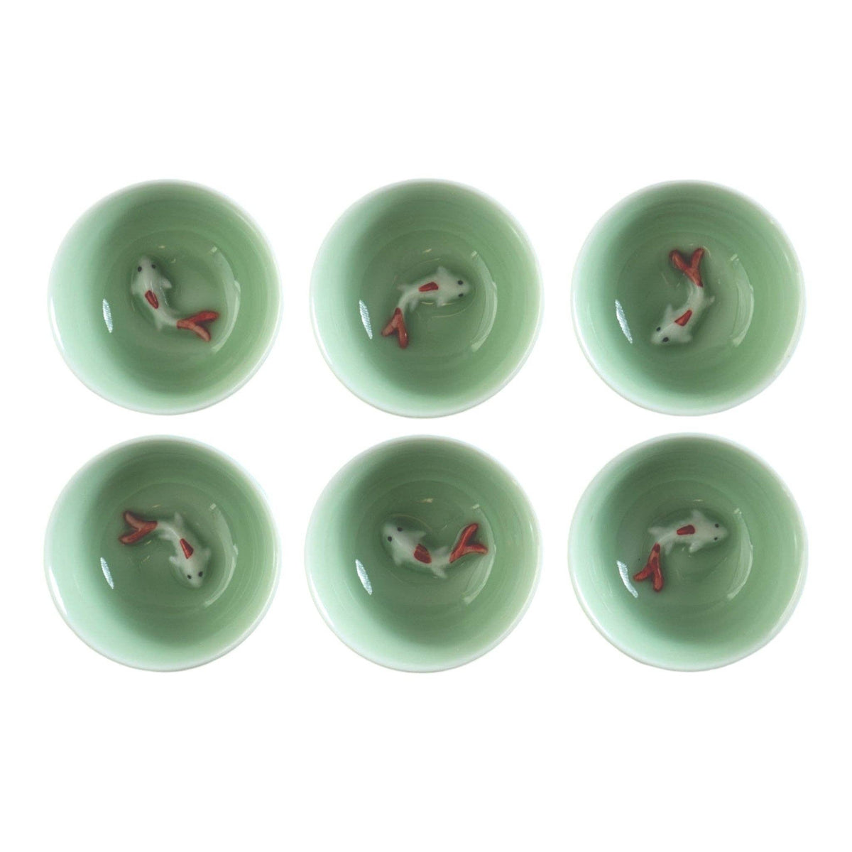 Koi fish tea cup filled with tea - PABOOM