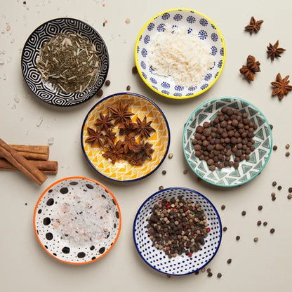 Bits + Dots pinch bowl shown individually, displaying the black and white geometric pattern - PABOOM
