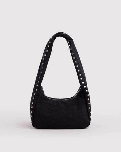 BAGGU Small Nylon Meringue Bag in studs print with structured twist-top strap - PABOOM