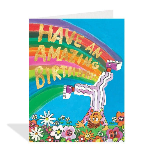 Rainbow Cartwheel - Birthday Card