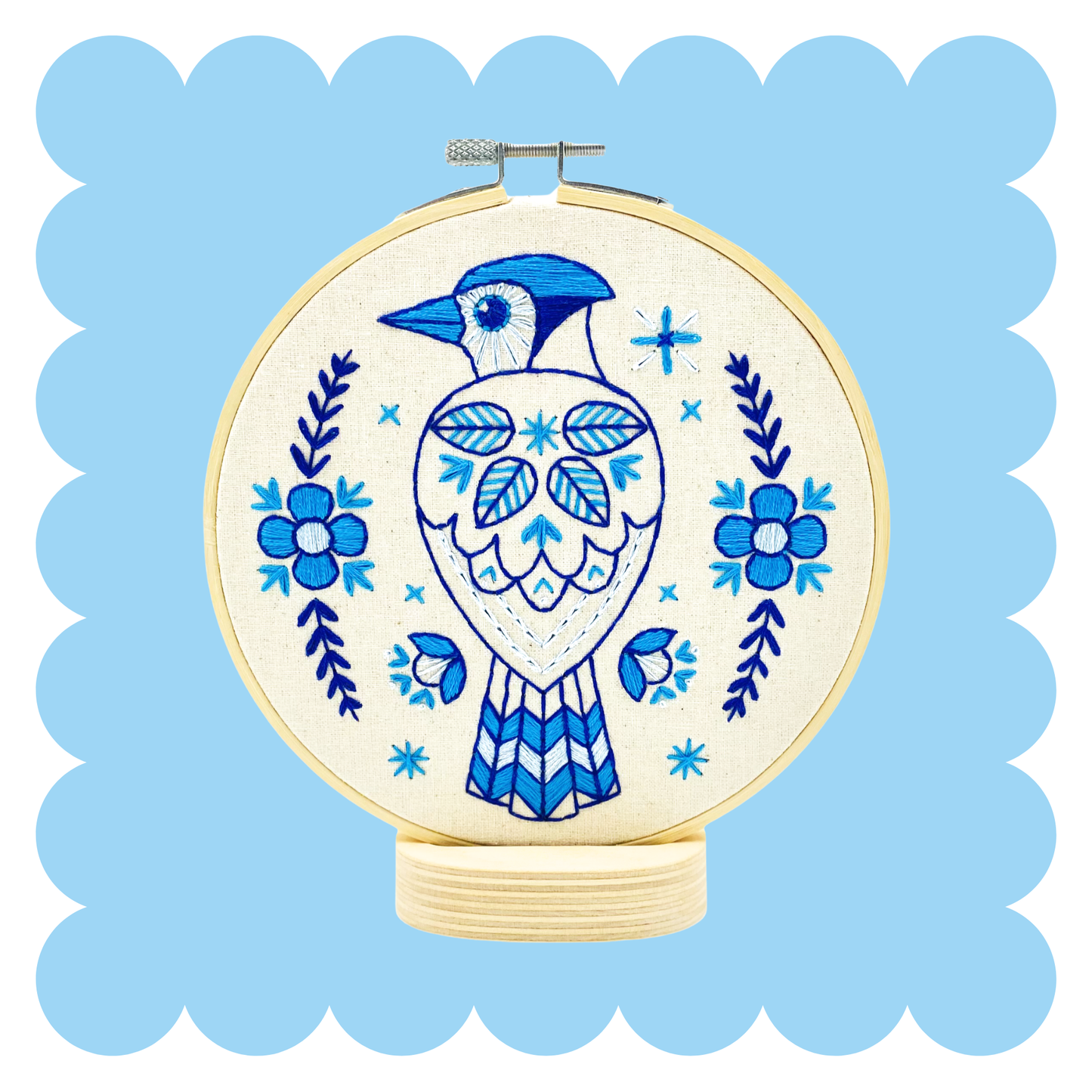 Blue Jay Complete Embroidery Kit