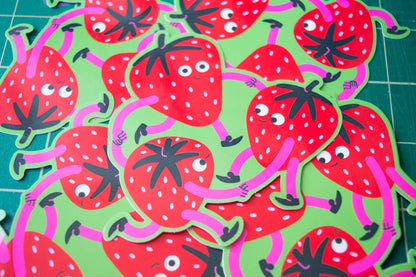Strawberry Dance - Vinyl Sticker
