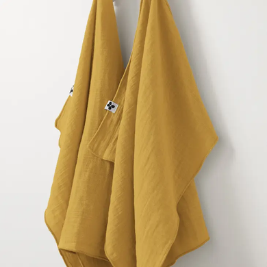 Cotton Gauze Hand Towels S/2 19.5x27.5 Saffron