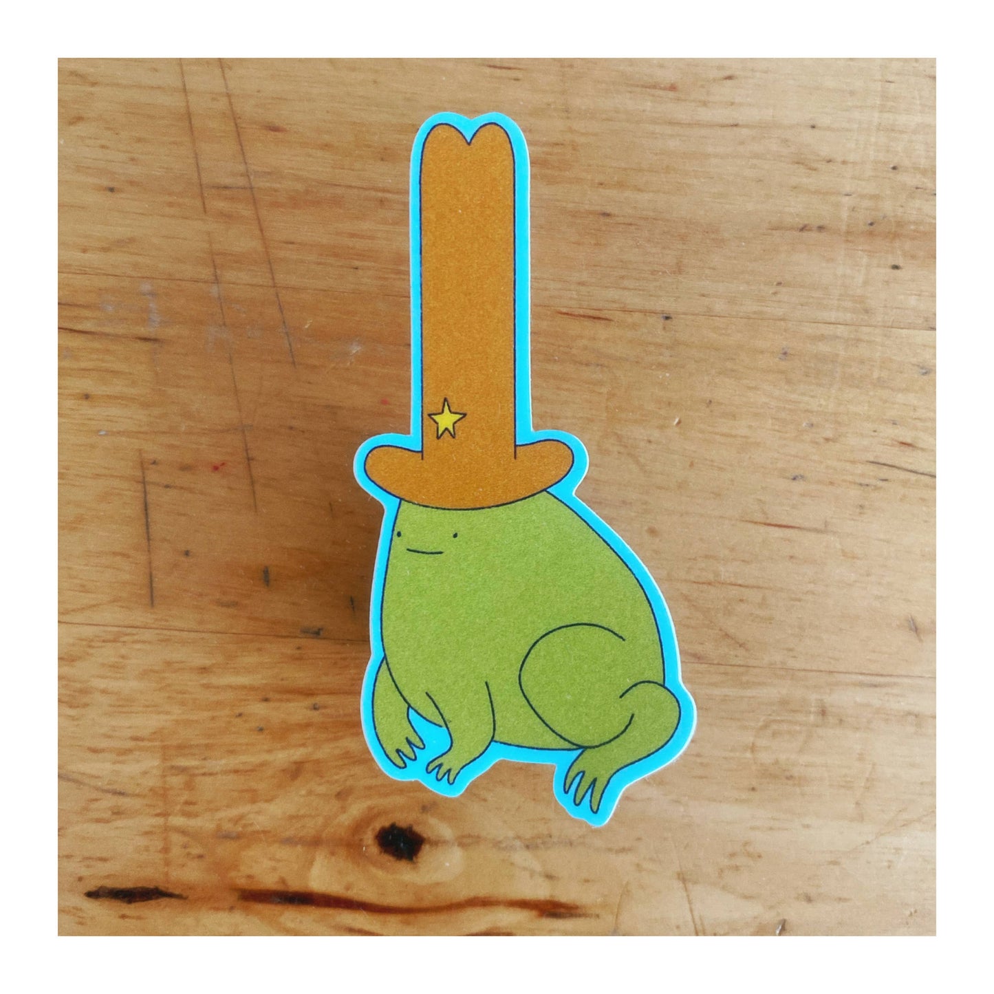 Cowboy Frog Sticker