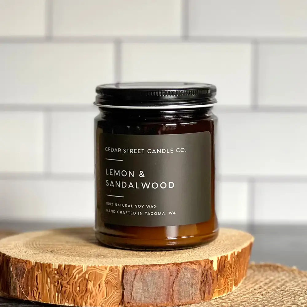 Lemon + Sandalwood Soy Candle - PABOOM