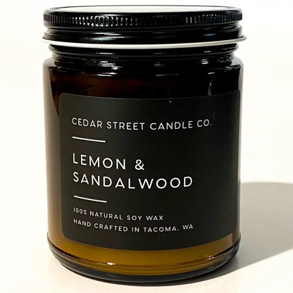 Lemon + Sandalwood Soy Candle - PABOOM