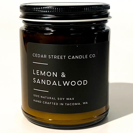 Lemon + Sandalwood Soy Candle - PABOOM