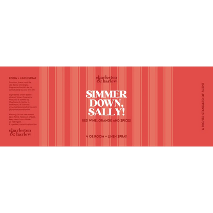 Charleston & Harlow Candle Co. - Simmer Down Sally! Room and Linen Spray