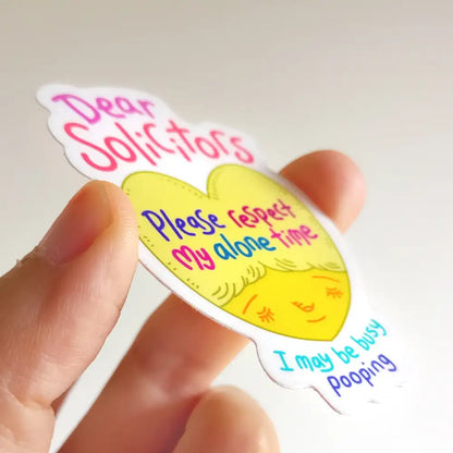 Dear Solicitors Sticker - PABOOM