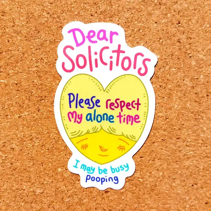 Dear Solicitors Sticker - PABOOM
