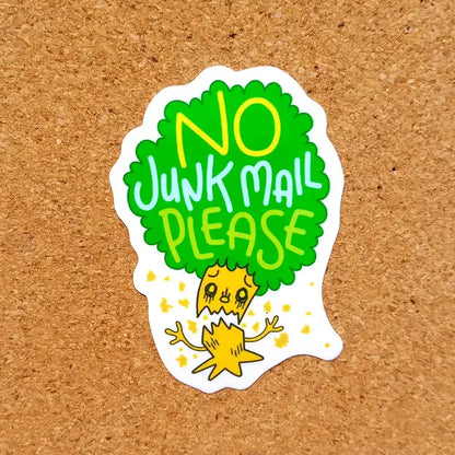 No Junk Mail Trees Sticker - PABOOM