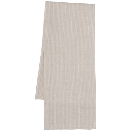 Dove Grey Linen Pinstripe Dishtowel