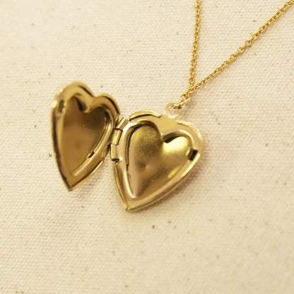 Cousins Collective - Crying Heart Locket Charm Necklace Gold