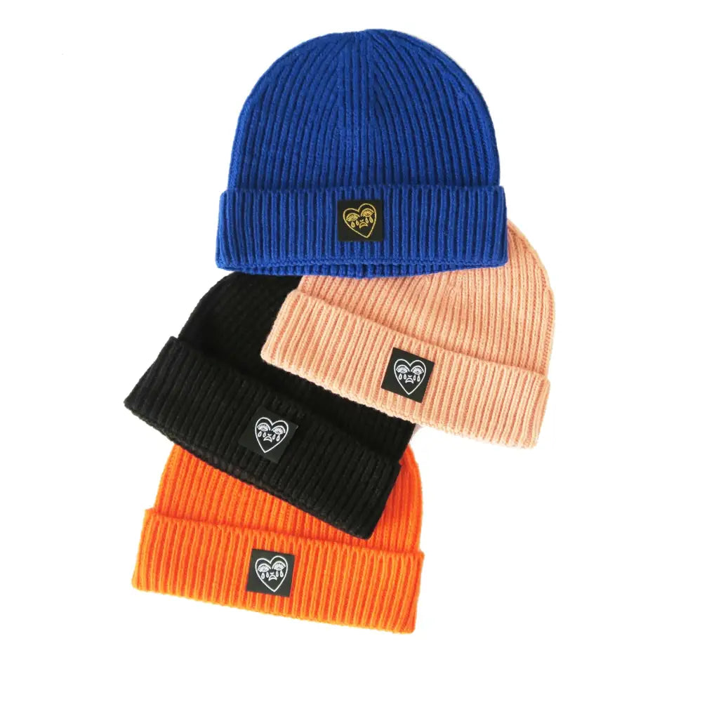 Crying Heart Ribbed Beanie - PABOOM