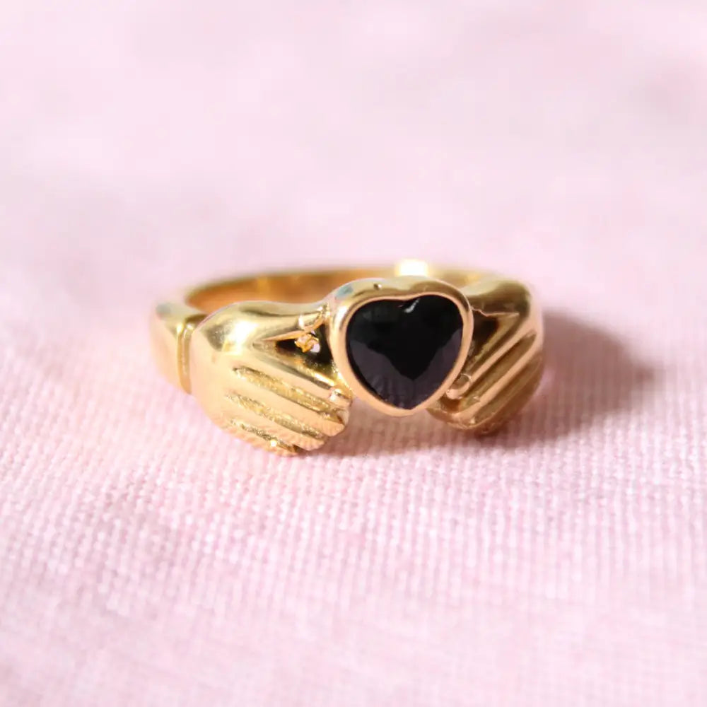 Cousins Collective - Heart In Hands Claddagh Ring - 18K Gold Plated