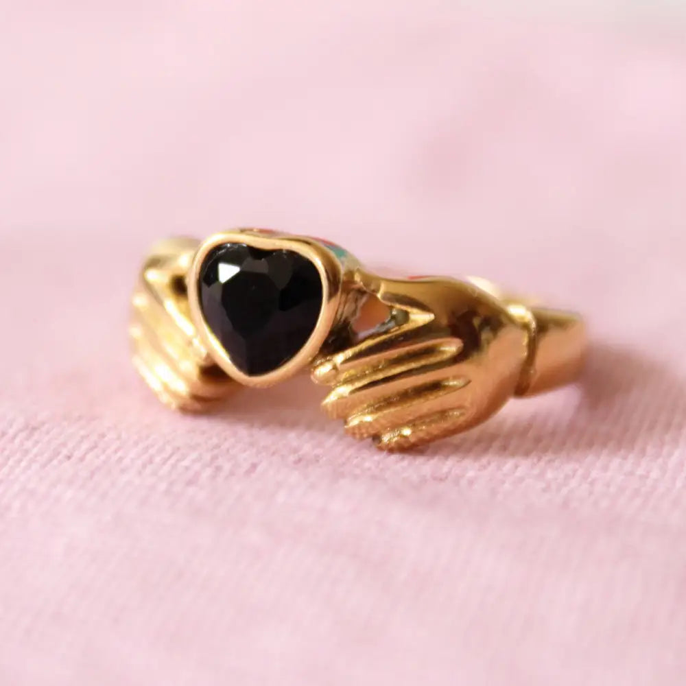 Cousins Collective - Heart In Hands Claddagh Ring - 18K Gold Plated