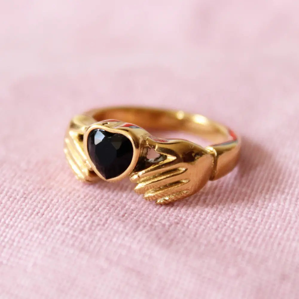 Cousins Collective - Heart In Hands Claddagh Ring - 18K Gold Plated