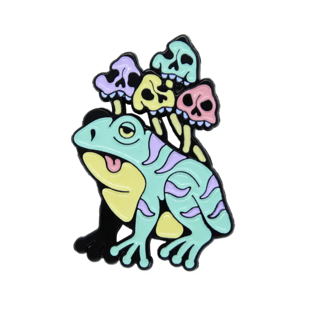 Mushroom Frog Enamel Pin - PABOOM