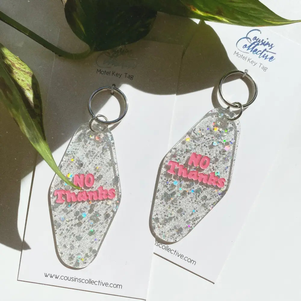 No Thanks Motel Keytag - PABOOM