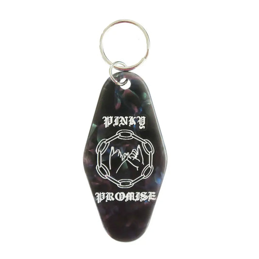 Cousins Collective - Pinky Promise Motel Keytag Keychain - Black