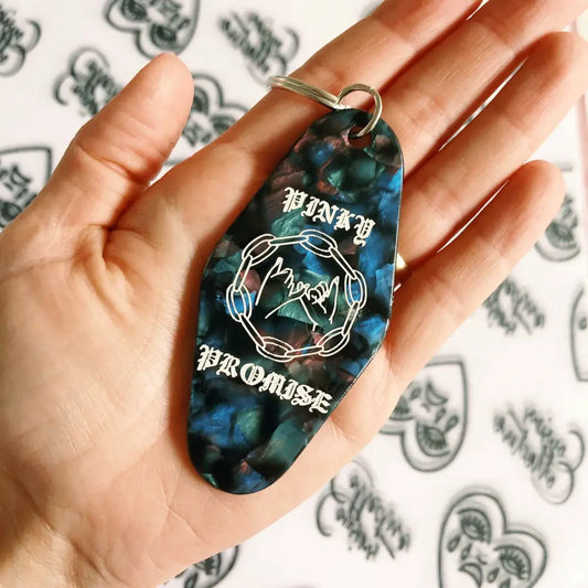 Cousins Collective - Pinky Promise Motel Keytag Keychain - Black
