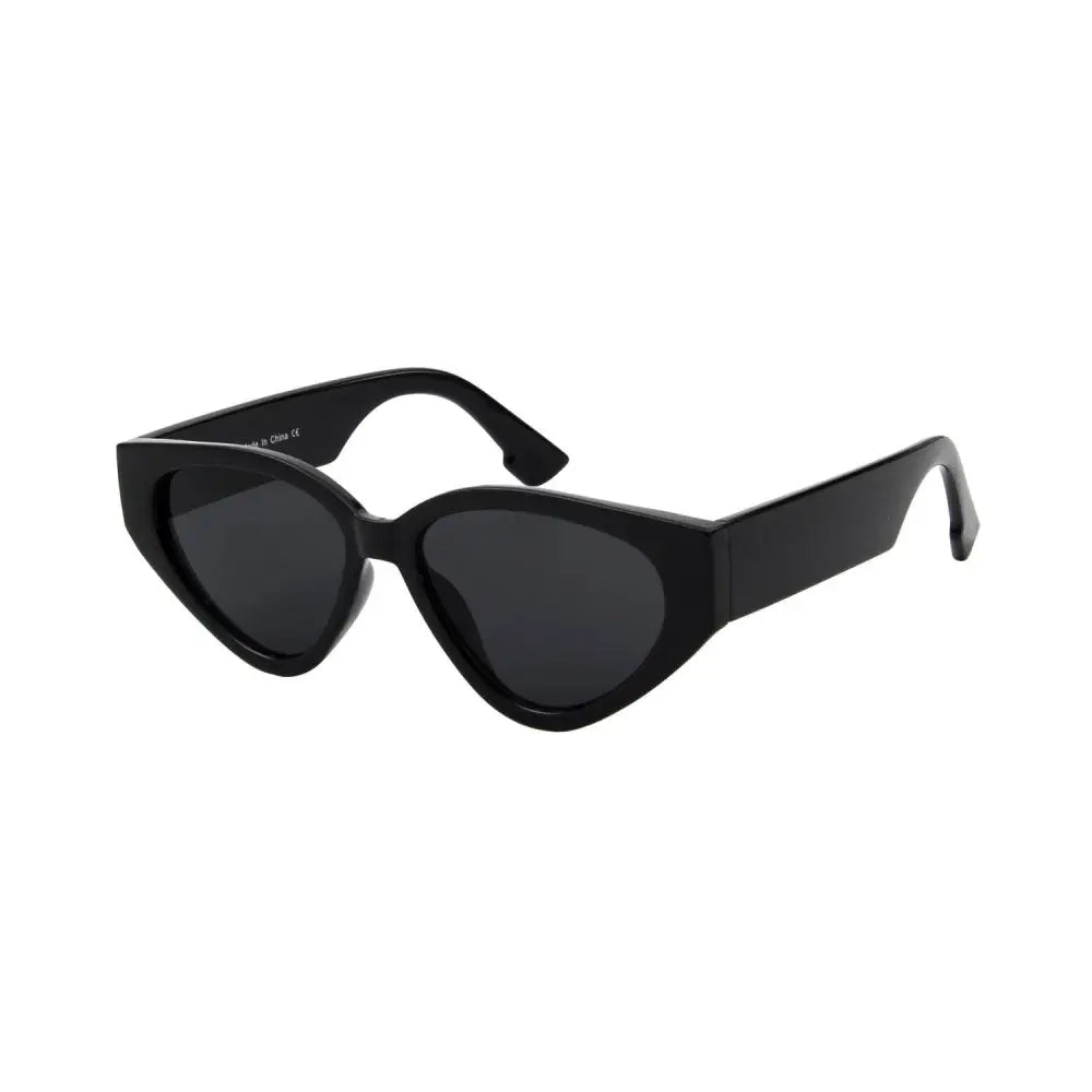Cramilo Eyewear - Women Round Retro Cat Eye Fashion Sunglasses Black / No Packaging